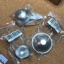 Moldes de bombas de baño redondos de aleación de aluminio, 2 uds., herramienta artesanal, bomba de baño, Bola de sal, regalos caseros, molde de esfera semicircular