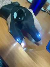 Guantes de pesca con linterna LED para exteriores, guantes de medio dedo con iluminación ligera, para pesca nocturna, Camping salvaje, mano izquierda y derecha, 1 Uds.