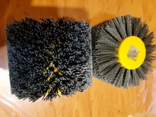 Cepillo eléctrico de alambre abrasivo de nailon, rueda de pulido para carpintería y metalúrgica, 120x100x19mm, 1 Uds.