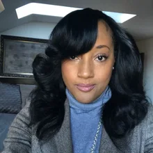 Vallbest-mechones de cabello humano ondulado, brasileño, # 1B, negro Natural, #1, Color negro azabache, Remy, 100 g/unid