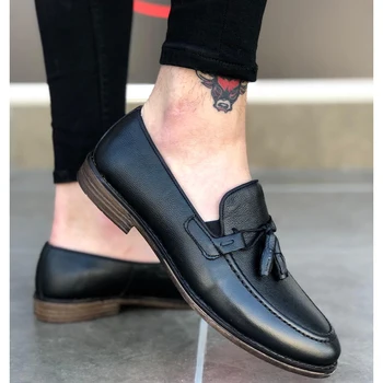 

BA0130 In Non-Genuine Leather Black Tassels Corcik Classic Men 'S Shoes. Van, chaussure, air, para, flip, cover, lace, shoelaces