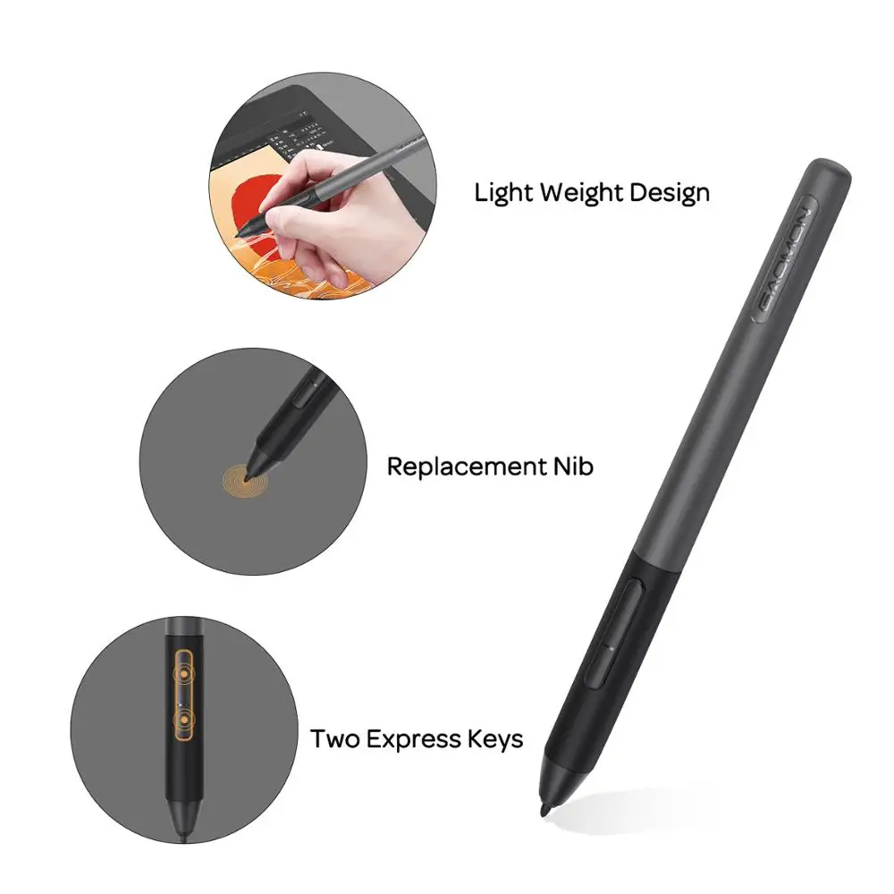 GAOMON ArtPaint AP50 Battery-Free Stylus with 8192 Levels Pen Pressure Only for PD1161/PD1220/PD1320/PD1561/PD156Pro Pen Display 6