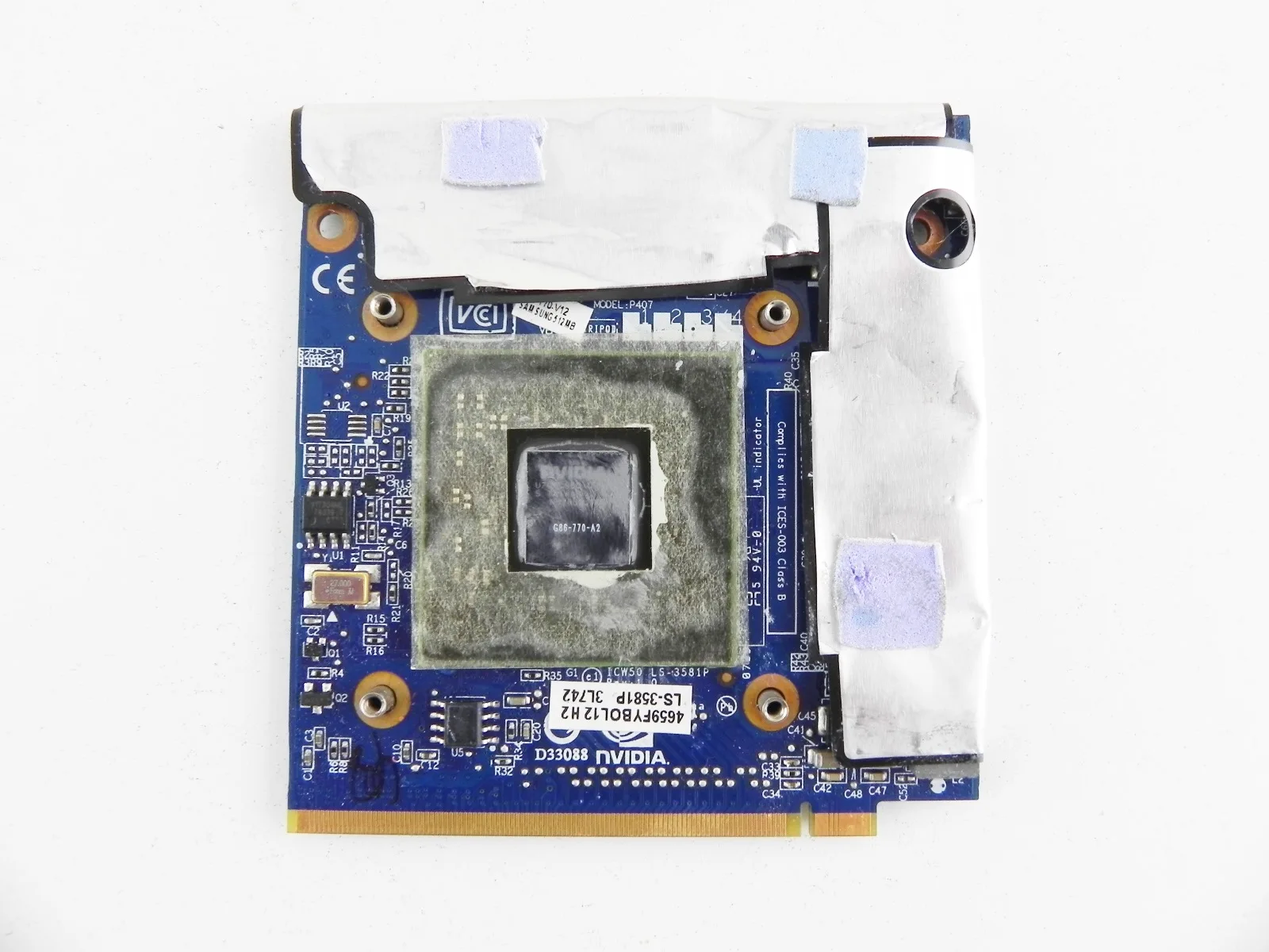nVidia GeForce 8600M GS видеокарта для ноутбука НЕРАБОЧАЯ G86-770-A2 | Компьютеры и офис