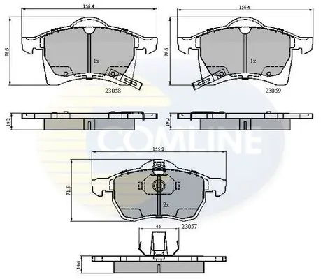 Колодки тормозные дисковые COMLINE CBP3583