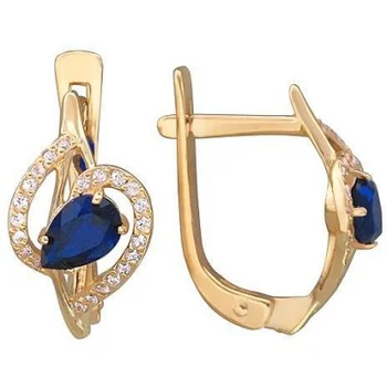 

Esthete earrings with spinel and cubic zirconia in red gold