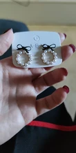 Clásico lazo acrílico las mujeres pendientes de pasador preciosos pajarita de chica pendientes de perlas joyería de moda para mujer accesorios pendientes rosa