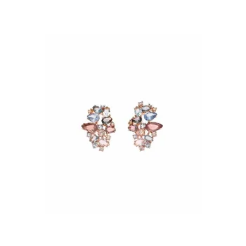 

Silver earrings Pink Multicolored Crystals SALVATORE