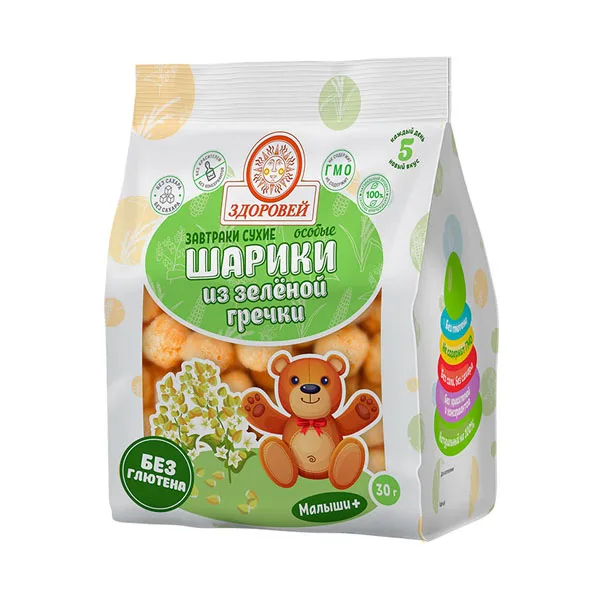 Шарики особые из зеленой гречки Здоровей 30 г | Продукты
