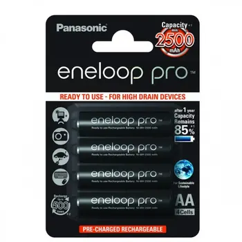 

Panasonic eneloop Pro BK-3HCDE/4BE 2500mAh Blister 4uds.