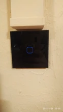 EsooLi-Interruptor táctil de cristal para la pared, inalámbrico, con control de voz, material retardante de fuego, compatible con app Tuya y Smart Life, apto para la Unión Europea y Reino Unido