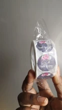 Etiquetas redondas hechas a mano para Embalaje de papel, pegatinas de agradecimiento de boda, 500 Uds.