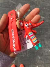 Llaveros de cocodrilo a la moda, llavero con zorro Original, muñeco de erizo de dibujos animados, colgante de anillos de llave, novedad de 2021
