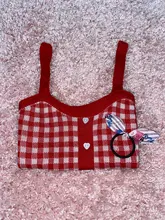 Simple Tops Camis Buttons Club Spaghetti Knitting Plaid HELIAR Sexy Women Solid Ladies