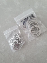 LLavero de acero inoxidable con agujeros para mujer, lote de 10 unidades, 20/23/25/28/30/33/35mm, partido redonda, regalo para hombre