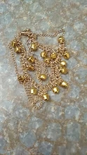 Tobillera con cadena metálica dorada para mujer, cadena para tobillo con borla, campanas cadena con sonido, pulsera para tobillo, joyería para pie, 2017