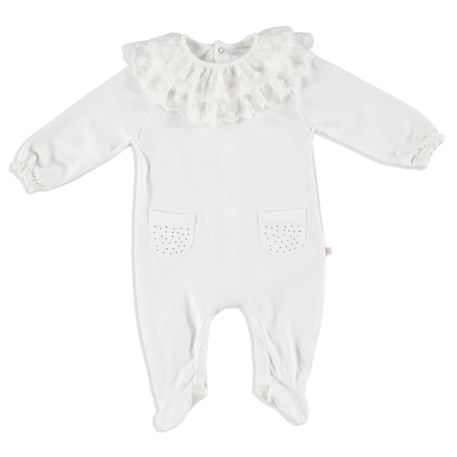 

ebebek BabyZ Baby Lacy Detail Special Day Footed Romper
