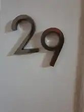Door-Plate Sign Sticker Number-House Address Abs-Plastic Plaque Hotel 0123456789 Digits
