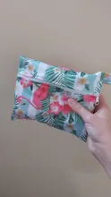 Almohadillas menstruales reutilizables de carbón de bambú para mujer, 5 uds., con bolsa impermeable, lavables