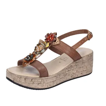 

Charm woman sandals women genuine leather Brown