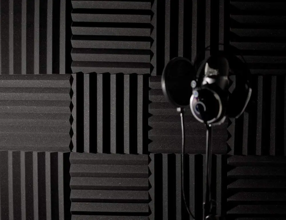24 шт Клин акустическая студия 5 см толщина Звукоизоляционная пена в черном цвете