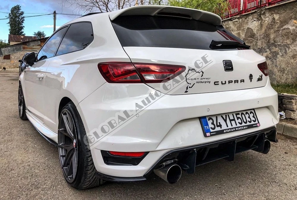 For Seat Leon Mk3 Diffuser Flaps Rear Bumper Extension