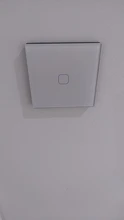 Minitiger-Panel de cristal de lujo, Interruptor táctil de pared estándar europeo, 1 entrada, 1 vía