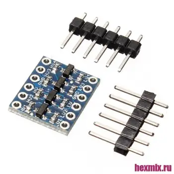 

Logic level converter 5 V/3 V bi-directional 4-channel