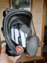 Respirador de cara completa, mascarilla de Gas antipolvo reemplazable, filtros duales para pintar, pulverizar y Trabajos de soldadura, protección de seguridad, 6800
