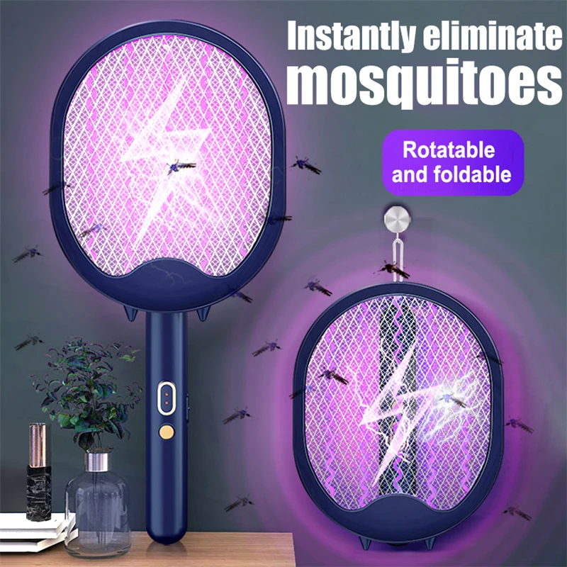 2 en 1 Tapette à mouches électrique et lampe anti-moustiques 3000