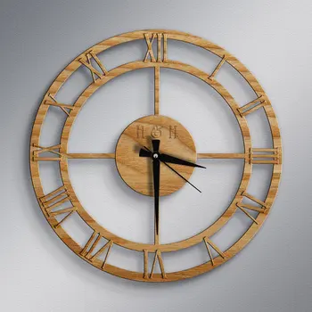 

Personalized Is Roman Numeral Wooden Wall Clock-1