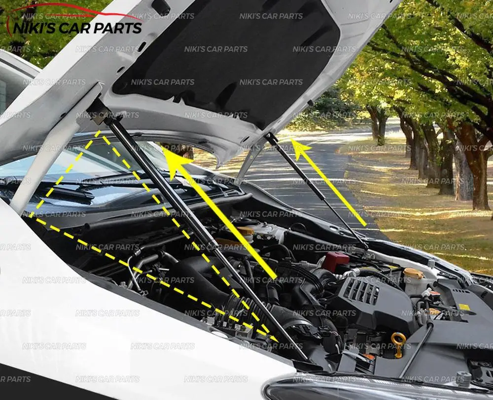 Стойки амортизатора капота для Subaru- нержавеющая сталь 1 комплект/2 шт. литье украшения автомобиля Стайлинг внешний