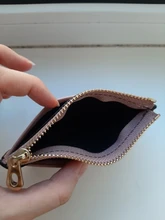 PURDORED-tarjetero delgado de cuero PU Unisex, funda con cremallera para tarjetas de negocios, Mini billetera para tarjetas de crédito, 1 ud.