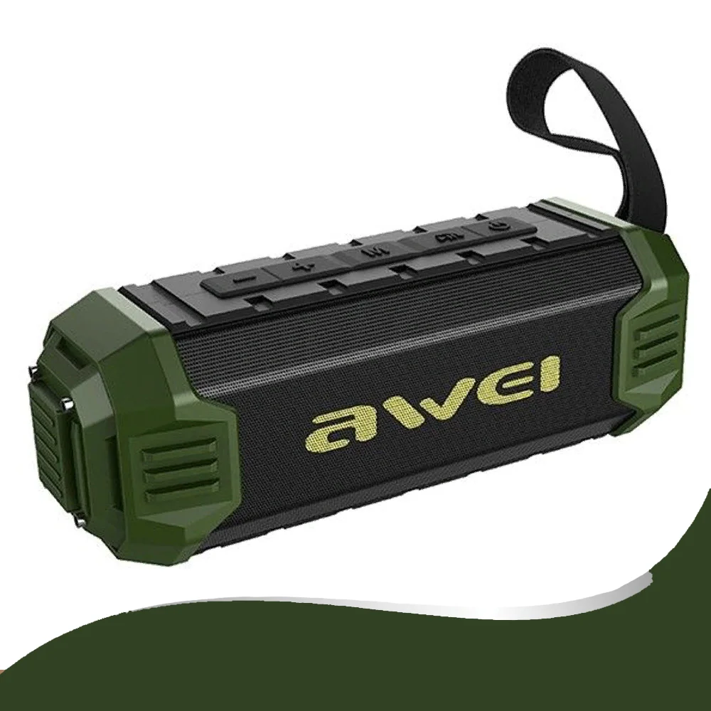 Хаки Колонка Awei Y280 Беспроводная Bluetooth 4000 мАч power Bank NFC 4,2 динамик бас водонепроницаемый Handfree открытый динамик - Цвет: Хаки