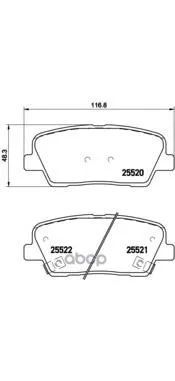 Колодки Тормозные Hyundai Santa Fe(Cm) 2.2d 09-/Kia Sorento(Xm) 09- Задние Brembo P30063 Brembo арт. P30063