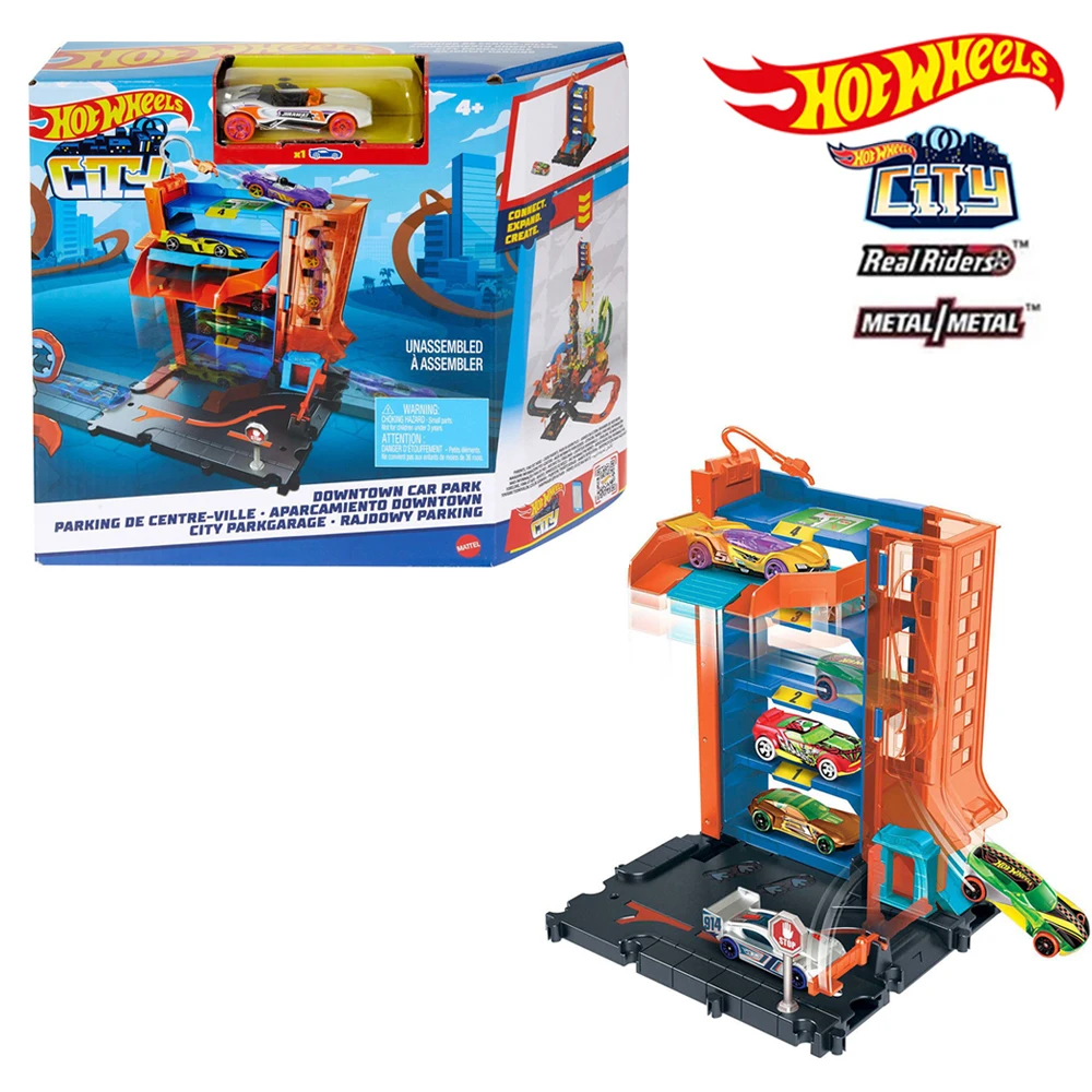  Hot Wheels City Toy Car Track Set Downtown Express Car