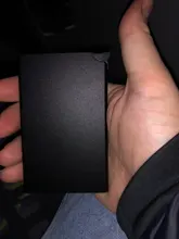 BISI GORO-cartera inteligente Unisex antirrobo RFID, tarjetero de Metal sólido, Delgado, tarjetero de negocios