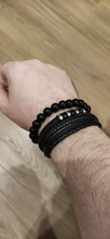 Ónix negro Natural con ojo de tigre piedra perlas pulsera de la joyería de los hombres 12 constelación de Leo los amantes pulsera Energy Balance
