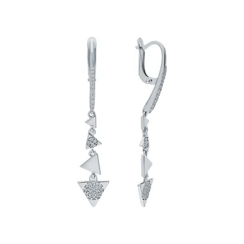 

Silver earrings with cubic zirconia sunlight sample 925