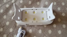 Lidan-secador de uñas de 6W, lámpara de LED UV, Micro USB, máquina de curado de barniz de Gel, equipo de arte de uñas, 6 cuentas de lámpara para el hogar, herramienta de manicura