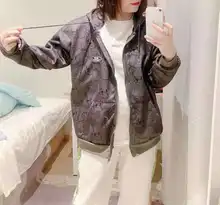 Vintage Sweatshirt Hoodie Pullover Clothes Women Zip-Up Warm Autumn Winter Long-Sleeve