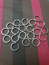 LLavero de acero inoxidable con hebilla de resorte, anillo dividido de tamaño de 15, 20, 25, 28 y 30mm, 1 paquete/lote, 100%