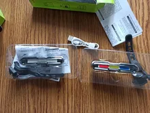 Bicycle-Light Waterproof Rechargable Dual-Color USB Red with Memory-Function Led-Blue