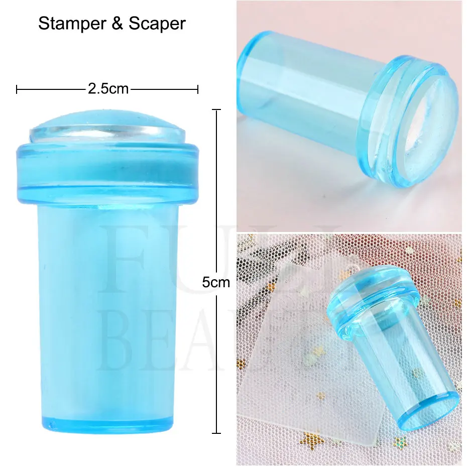 9pcs/Set Nail Art Stamping Kit for DIY Manicures
