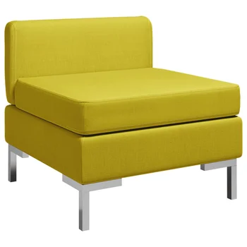

Middle modular sofa with cushion yellow fabric sofas