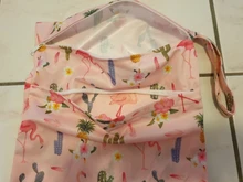 Asenappy-Bolso húmedo seco con dos cremalleras, bolsa de pañales para bebés, impermeable, reutilizable, lavable, 30x36cm