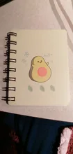 Mini bobina de bloc de notas portátil para escuela y oficina, libro de ejercicios, suministros de aguacate Adorable, A7
