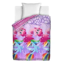 Детское покрывало стеганое My Little Pony Подводные пони 1.5 спальное(Фиолетовый