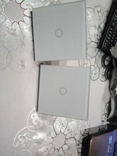 Wall-Switch Glass-Panel White Standard Crystal Ac110-220v EU 1set 1-Way