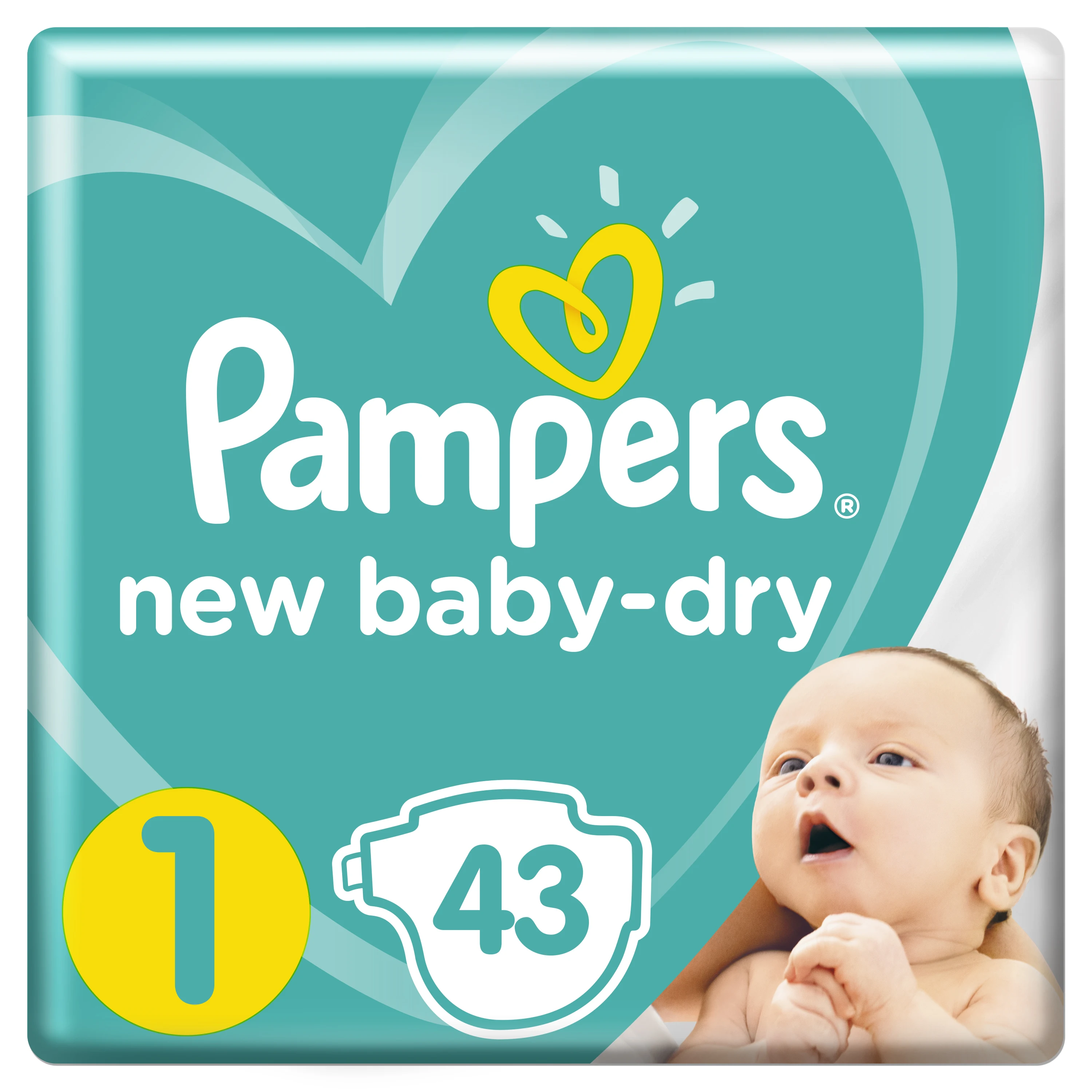 Подгузники Pampers New Baby-Dry 2–5 кг, размер 1, 43шт