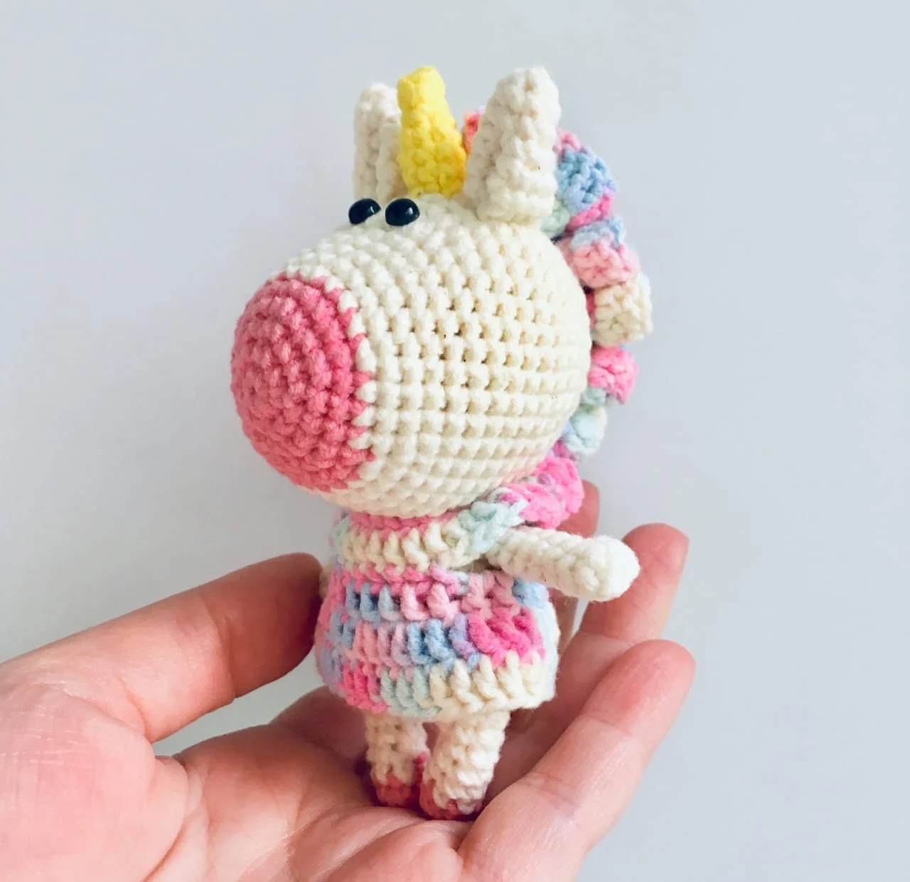 Knitted toy handmade Unicorn Girl doll in Amigurumi dress soft souvenir hand made original gift | Игрушки и хобби
